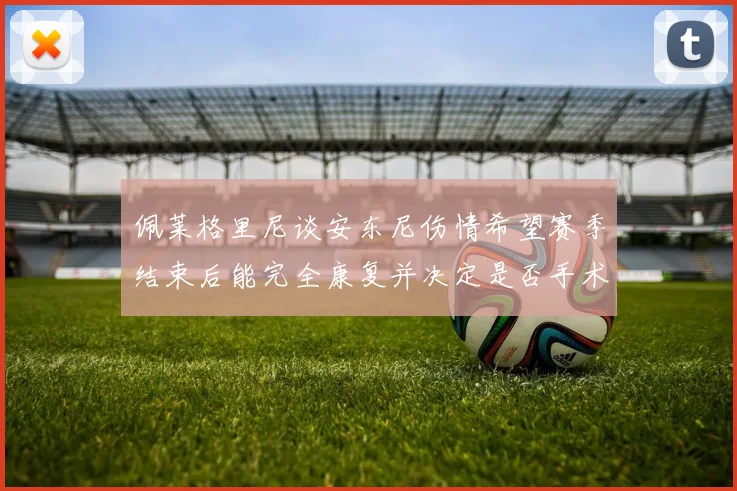 佩莱格里尼谈安东尼伤情希望赛季结束后能完全康复并决定是否手术